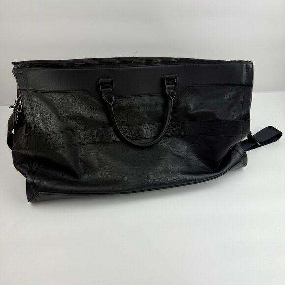 Hook & Albert Black Leather Weekender Garment Duffle Bag - Picture 5 of 12